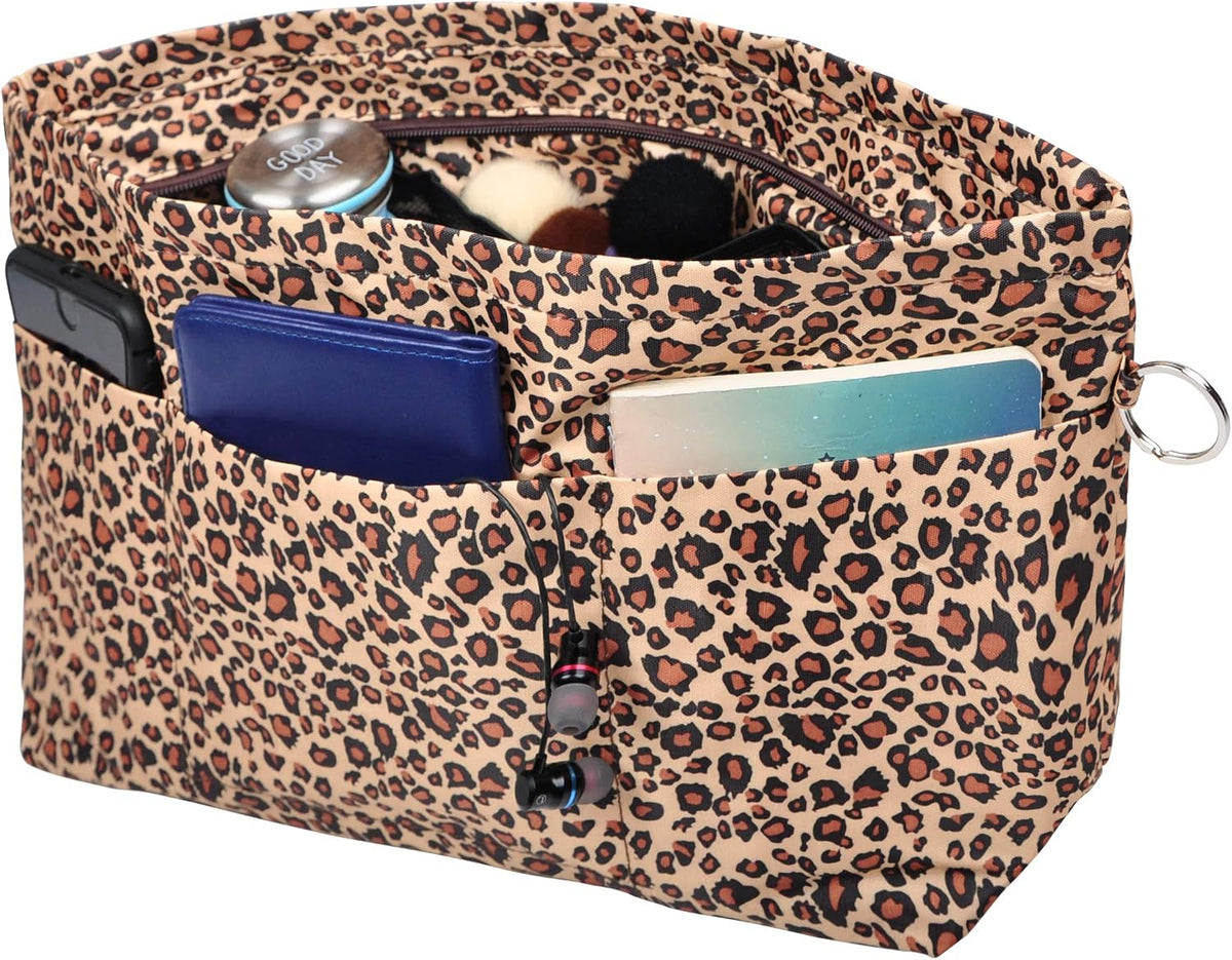 Handbag Purse Tote Pocketbook Organizer Insert Zipper Closure 11 Pockets 3 Sizes Many Colors
