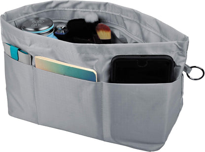Handbag Purse Tote Pocketbook Organizer Insert Zipper Closure 11 Pockets 3 Sizes Many Colors