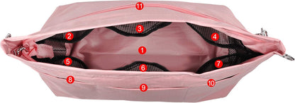 Handbag Purse Tote Pocketbook Organizer Insert Zipper Closure 11 Pockets 3 Sizes Many Colors