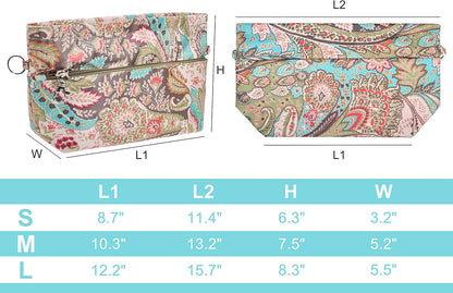 Handbag Purse Tote Pocketbook Organizer Insert Zipper Closure 11 Pockets 3 Sizes Many Colors