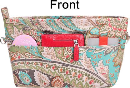 Handbag Purse Tote Pocketbook Organizer Insert Zipper Closure 11 Pockets 3 Sizes Many Colors