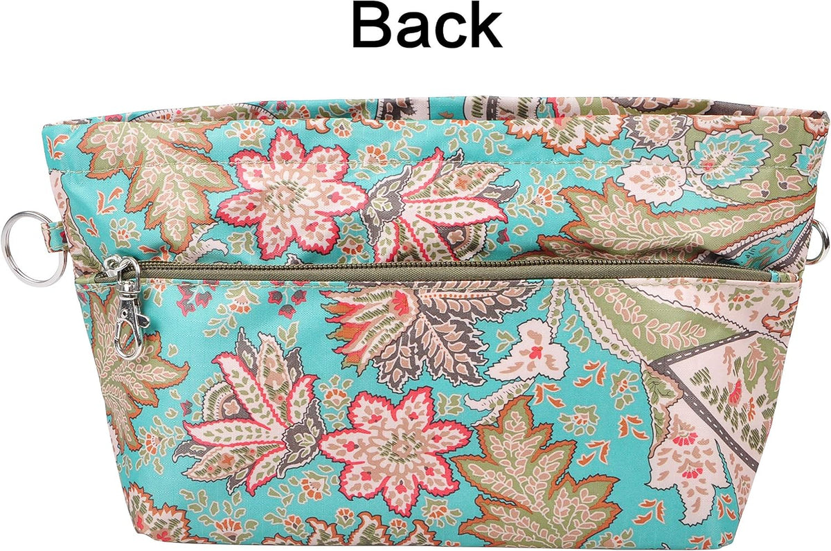 Handbag Purse Tote Pocketbook Organizer Insert Zipper Closure 11 Pockets 3 Sizes Many Colors