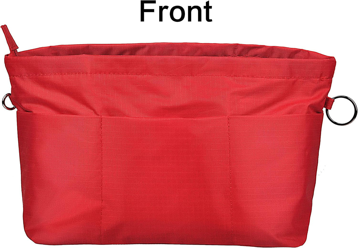 Handbag Purse Tote Pocketbook Organizer Insert Zipper Closure 11 Pockets 3 Sizes Many Colors