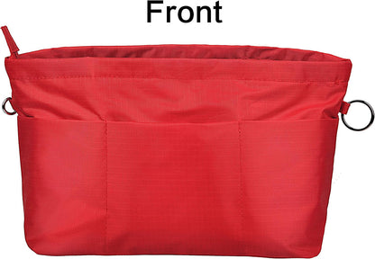 Handbag Purse Tote Pocketbook Organizer Insert Zipper Closure 11 Pockets 3 Sizes Many Colors