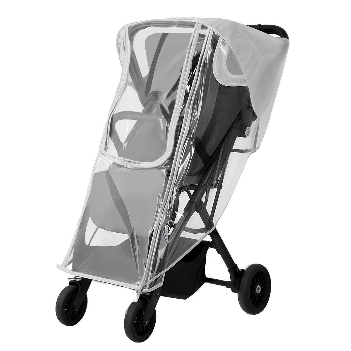 Stroller Rain Cover for Nuna - Waterproof & Windproof Weather Shield for Nuna Baby Strollers | Universal Fit for Nuna Mixx, Nuna TRVL & More | See-Through Window & Mesh Vents