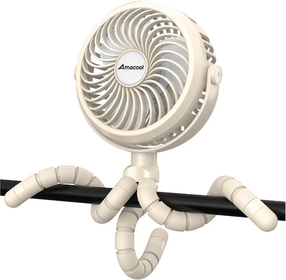 Battery Operated Stroller Fan, Portable Clip On Fan Rechargeable