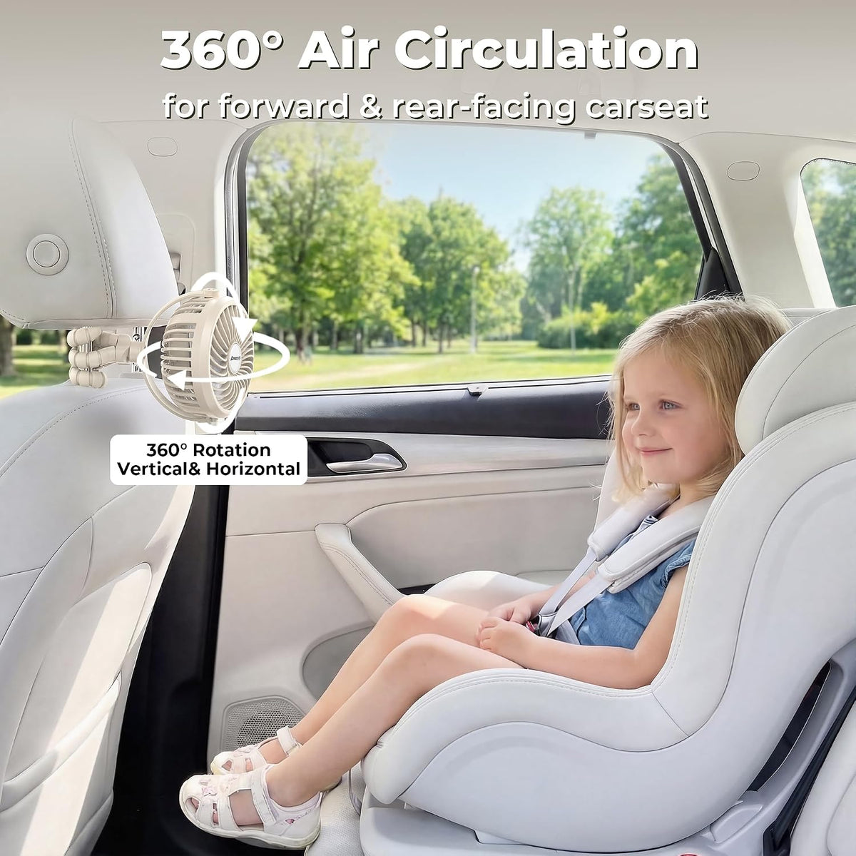 Battery Operated Stroller Fan, Portable Clip On Fan Rechargeable