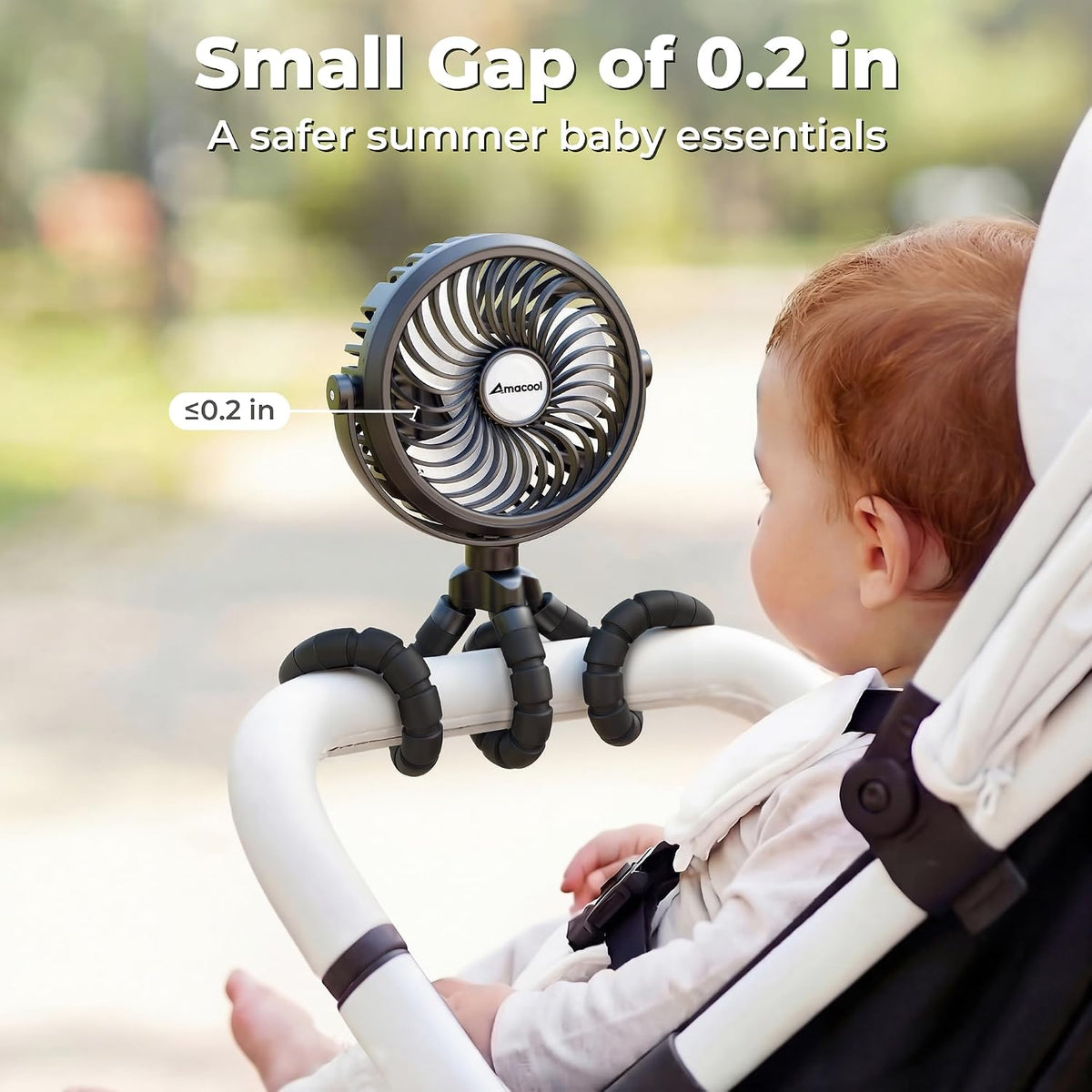 Battery Operated Stroller Fan, Portable Clip On Fan Rechargeable