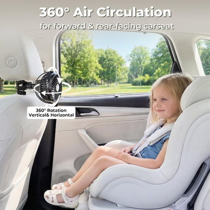Battery Operated Stroller Fan, Portable Clip On Fan Rechargeable