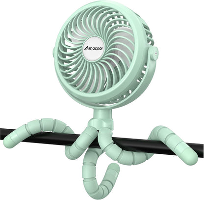 Battery Operated Stroller Fan, Portable Clip On Fan Rechargeable