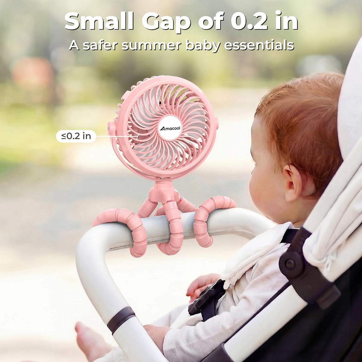 Battery Operated Stroller Fan, Portable Clip On Fan Rechargeable