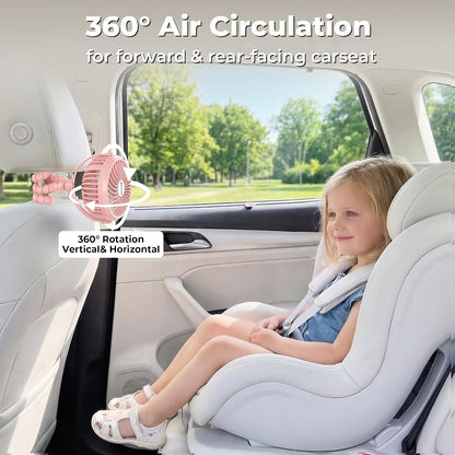 Battery Operated Stroller Fan, Portable Clip On Fan Rechargeable