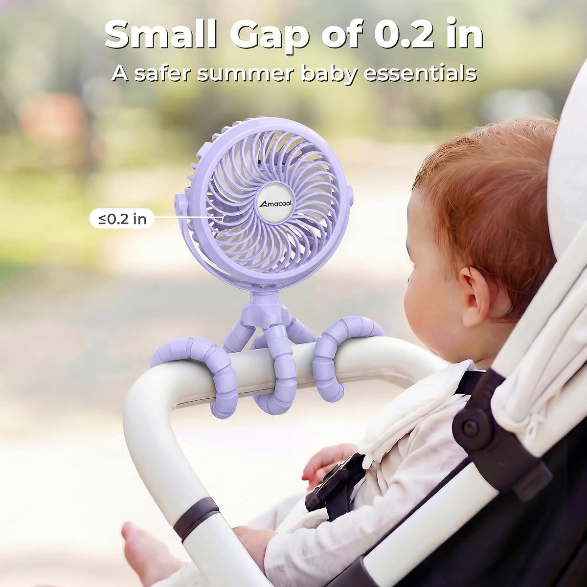 Battery Operated Stroller Fan, Portable Clip On Fan Rechargeable