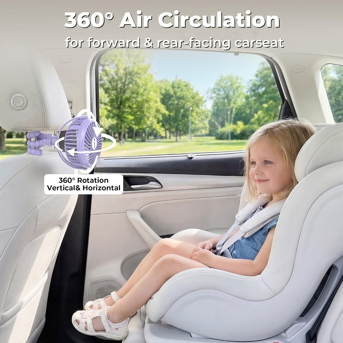 Battery Operated Stroller Fan, Portable Clip On Fan Rechargeable