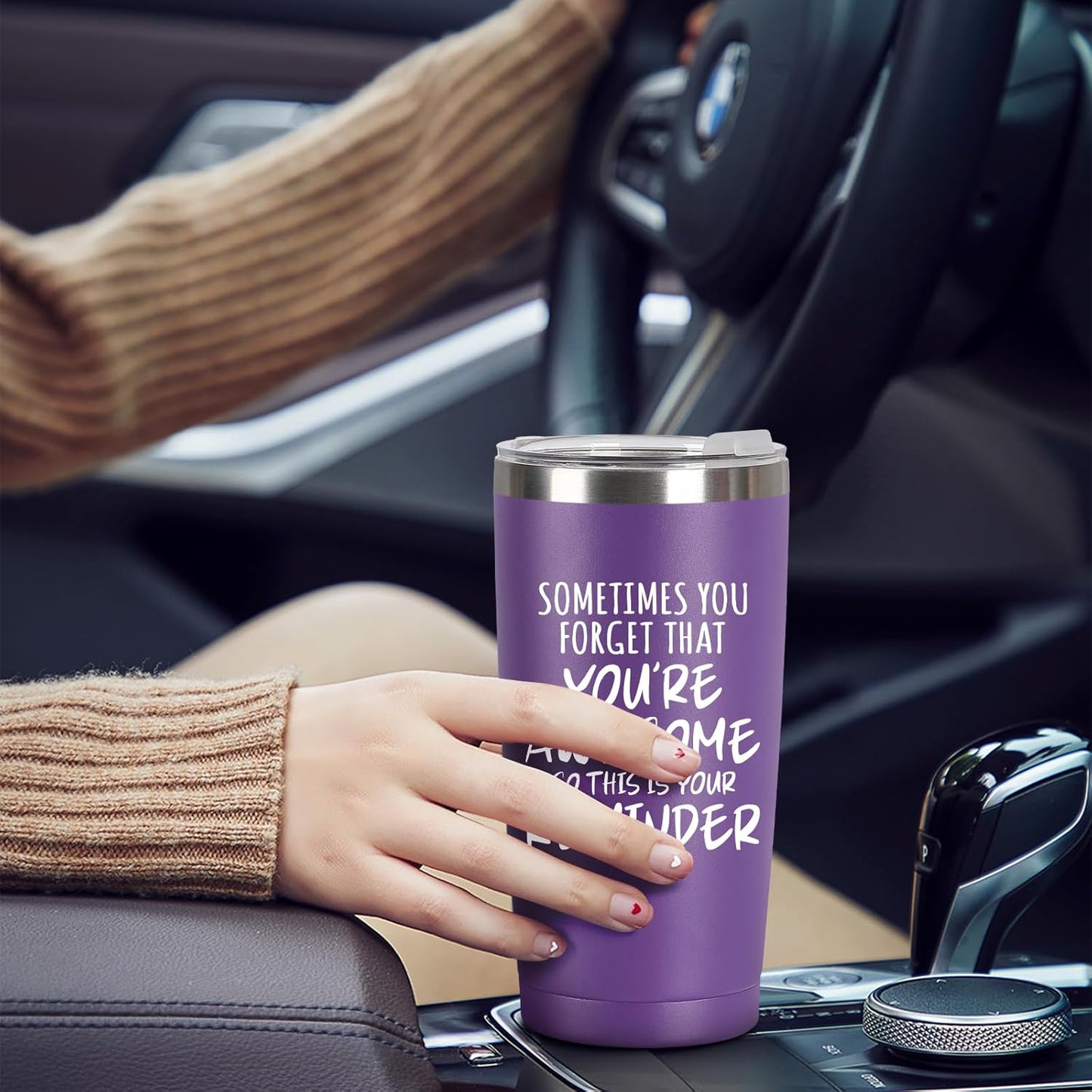 Funny Fox Tumbler 20oz | Oh For Fox Sake Insulated Coffee Mug with Straw and Brush | Double Wall Vacuum Stainless Steel | Leak Resistant Travel Cup for Car Office | Cute Gifts for Foxes Lovers Women