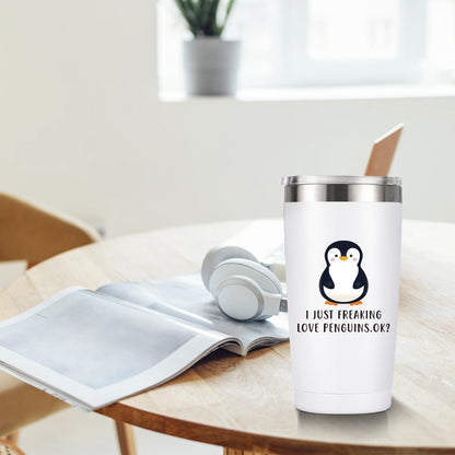Funny Fox Tumbler 20oz | Oh For Fox Sake Insulated Coffee Mug with Straw and Brush | Double Wall Vacuum Stainless Steel | Leak Resistant Travel Cup for Car Office | Cute Gifts for Foxes Lovers Women