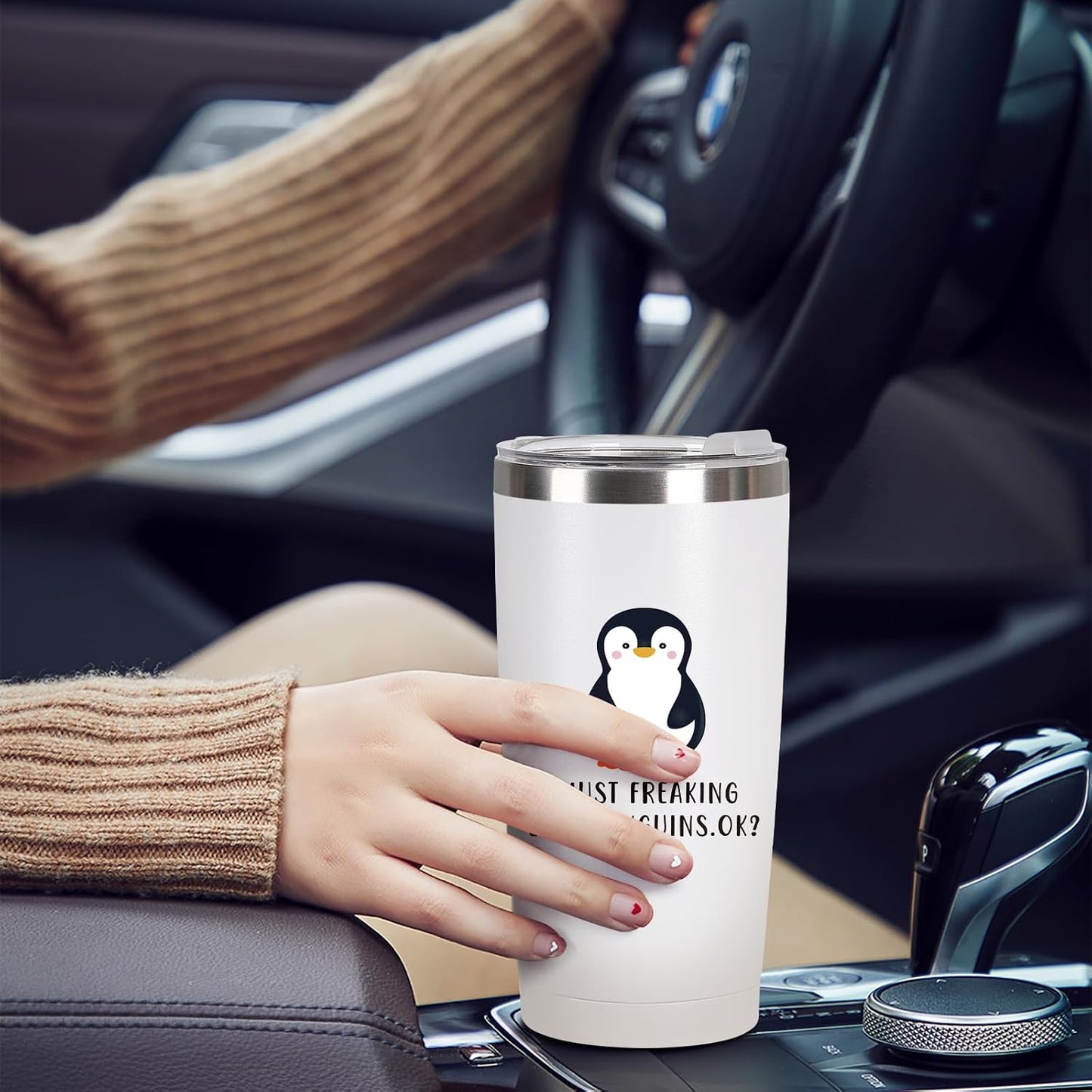 Funny Fox Tumbler 20oz | Oh For Fox Sake Insulated Coffee Mug with Straw and Brush | Double Wall Vacuum Stainless Steel | Leak Resistant Travel Cup for Car Office | Cute Gifts for Foxes Lovers Women