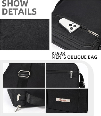 Men's Messenger Bag - Crossbody Shoulder Bags Travel Bag Man Purse Casual Sling Pack for Work Business