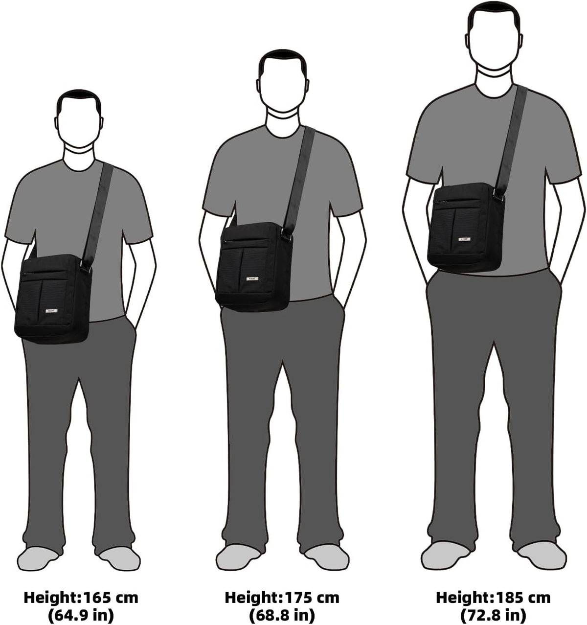 Men's Messenger Bag - Crossbody Shoulder Bags Travel Bag Man Purse Casual Sling Pack for Work Business