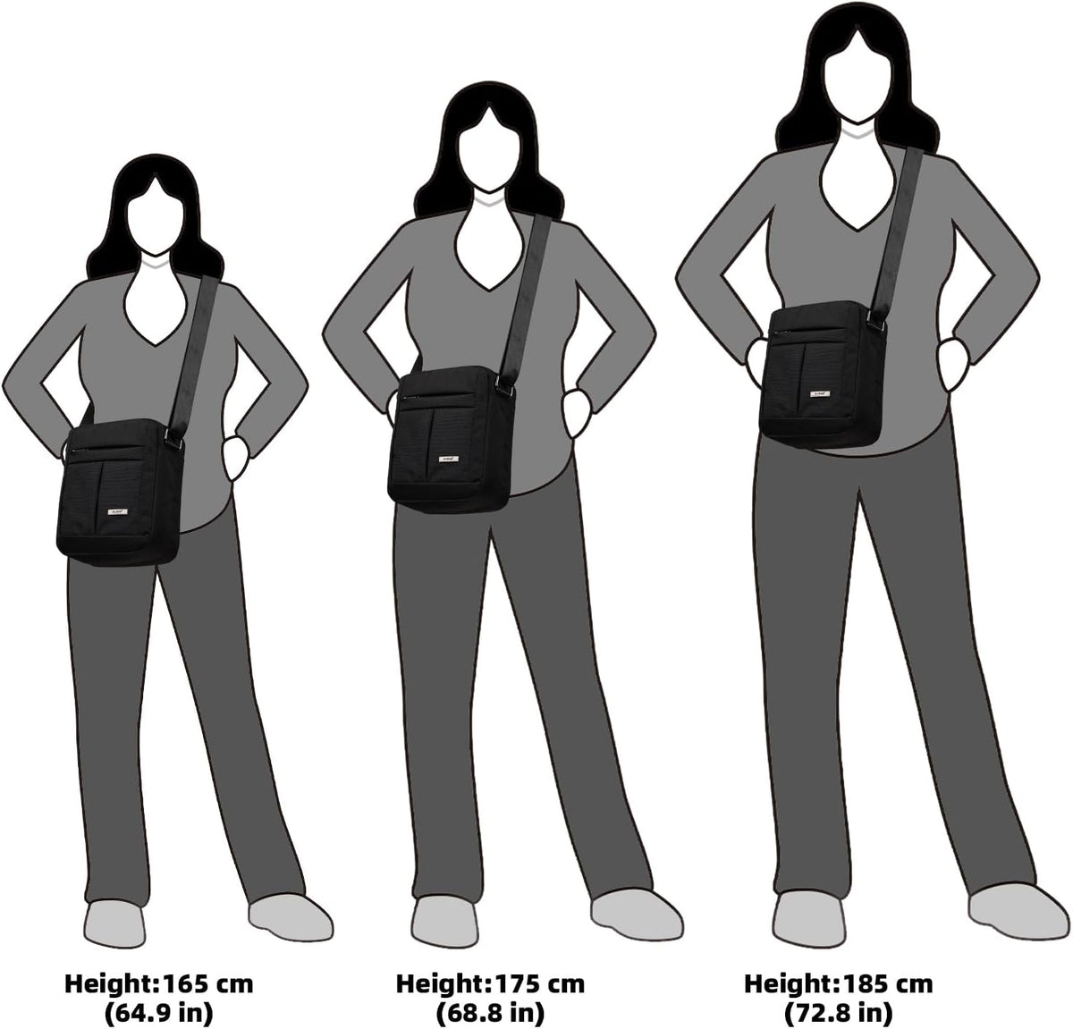 Men's Messenger Bag - Crossbody Shoulder Bags Travel Bag Man Purse Casual Sling Pack for Work Business