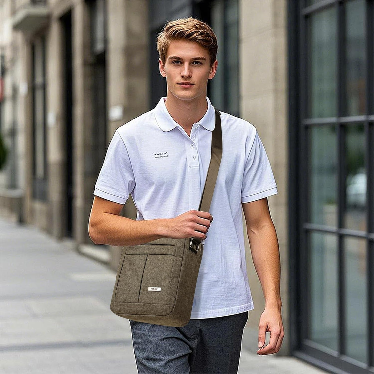 Men's Messenger Bag - Crossbody Shoulder Bags Travel Bag Man Purse Casual Sling Pack for Work Business