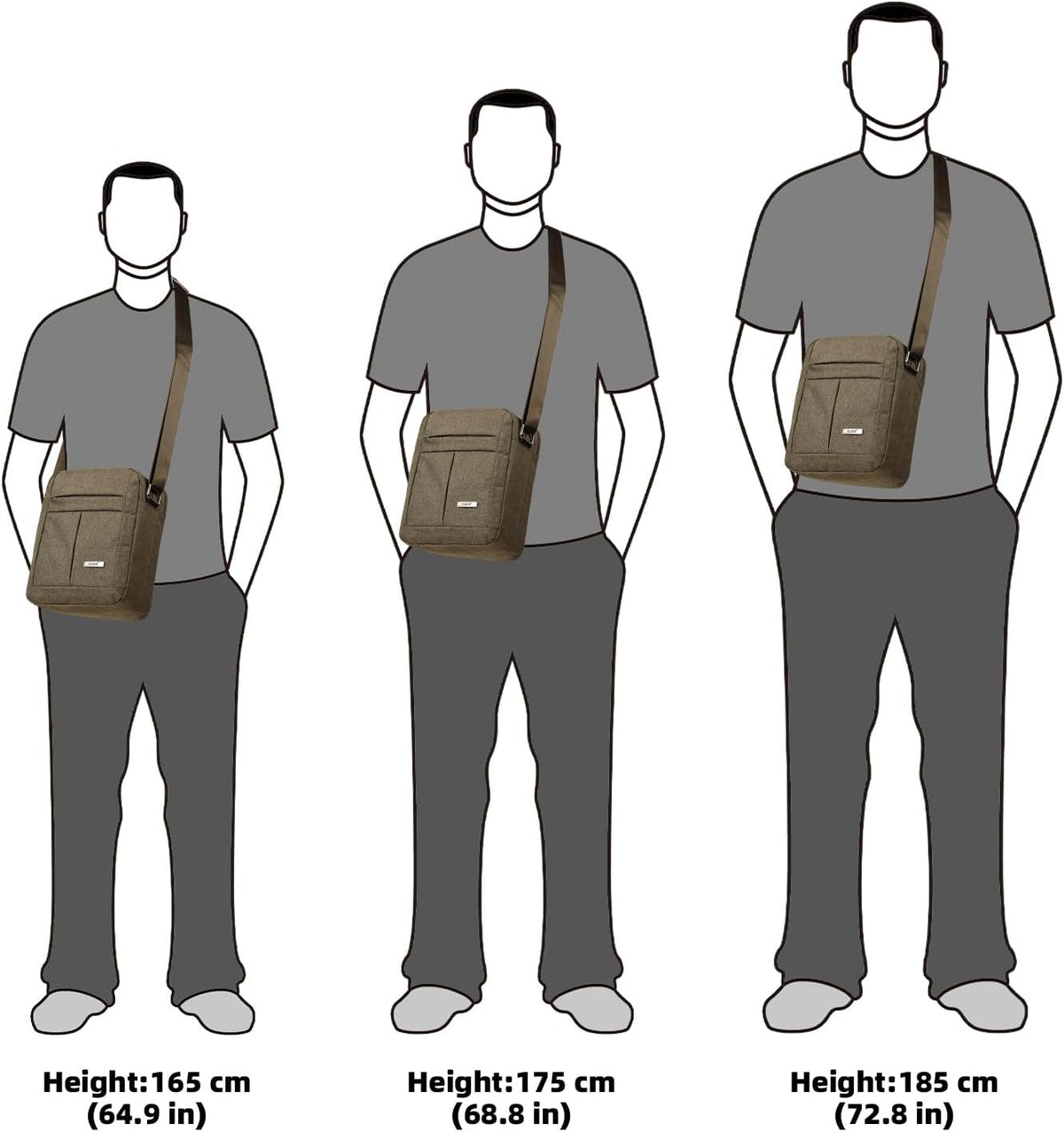 Men's Messenger Bag - Crossbody Shoulder Bags Travel Bag Man Purse Casual Sling Pack for Work Business