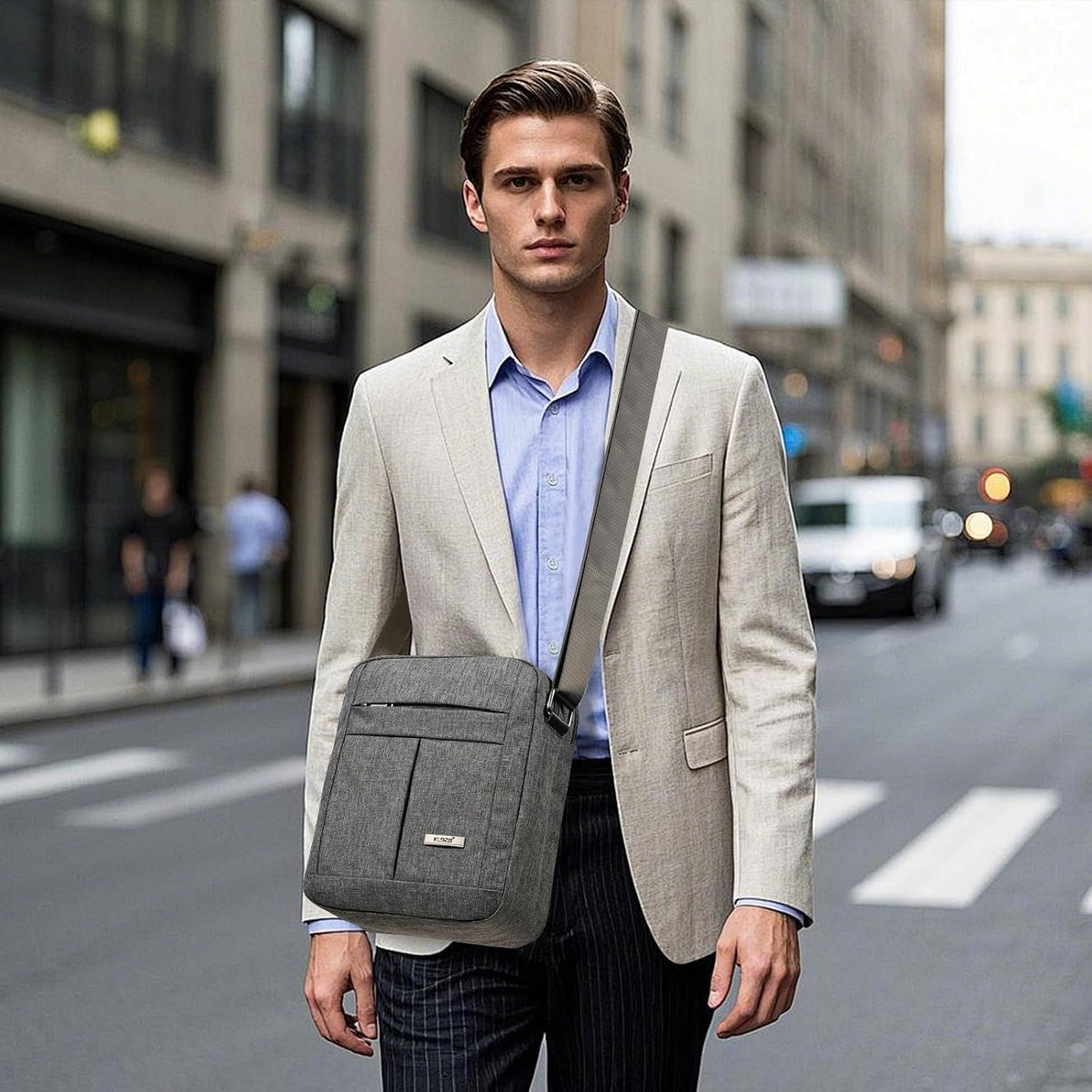 Men's Messenger Bag - Crossbody Shoulder Bags Travel Bag Man Purse Casual Sling Pack for Work Business