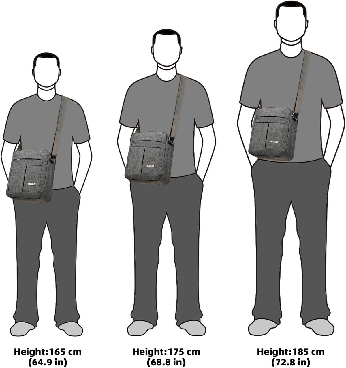Men's Messenger Bag - Crossbody Shoulder Bags Travel Bag Man Purse Casual Sling Pack for Work Business