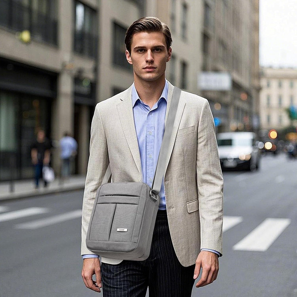 Men's Messenger Bag - Crossbody Shoulder Bags Travel Bag Man Purse Casual Sling Pack for Work Business