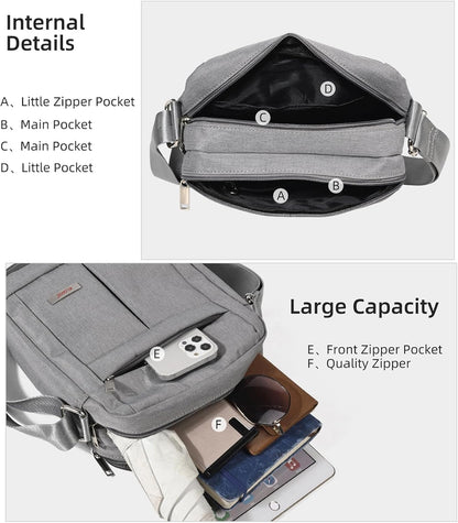 Men's Messenger Bag - Crossbody Shoulder Bags Travel Bag Man Purse Casual Sling Pack for Work Business