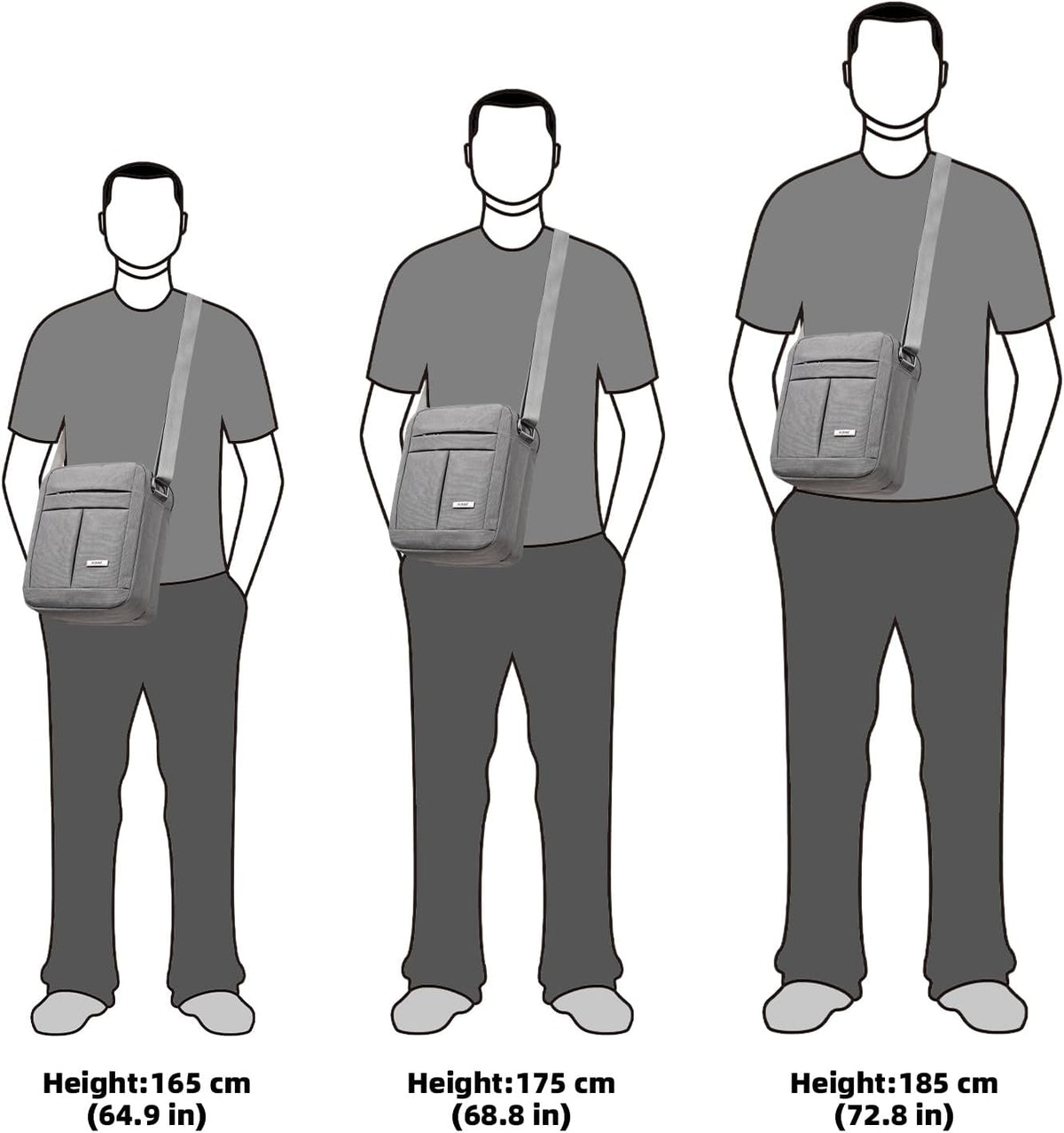Men's Messenger Bag - Crossbody Shoulder Bags Travel Bag Man Purse Casual Sling Pack for Work Business