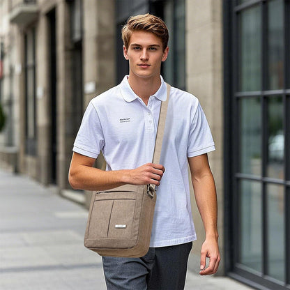 Men's Messenger Bag - Crossbody Shoulder Bags Travel Bag Man Purse Casual Sling Pack for Work Business