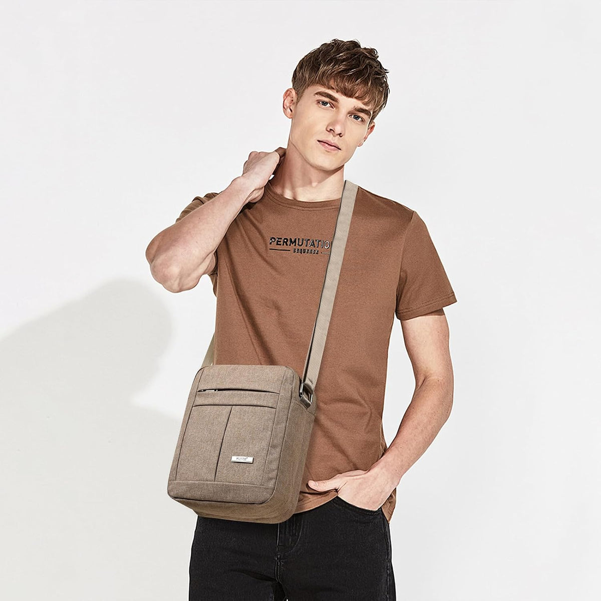 Men's Messenger Bag - Crossbody Shoulder Bags Travel Bag Man Purse Casual Sling Pack for Work Business
