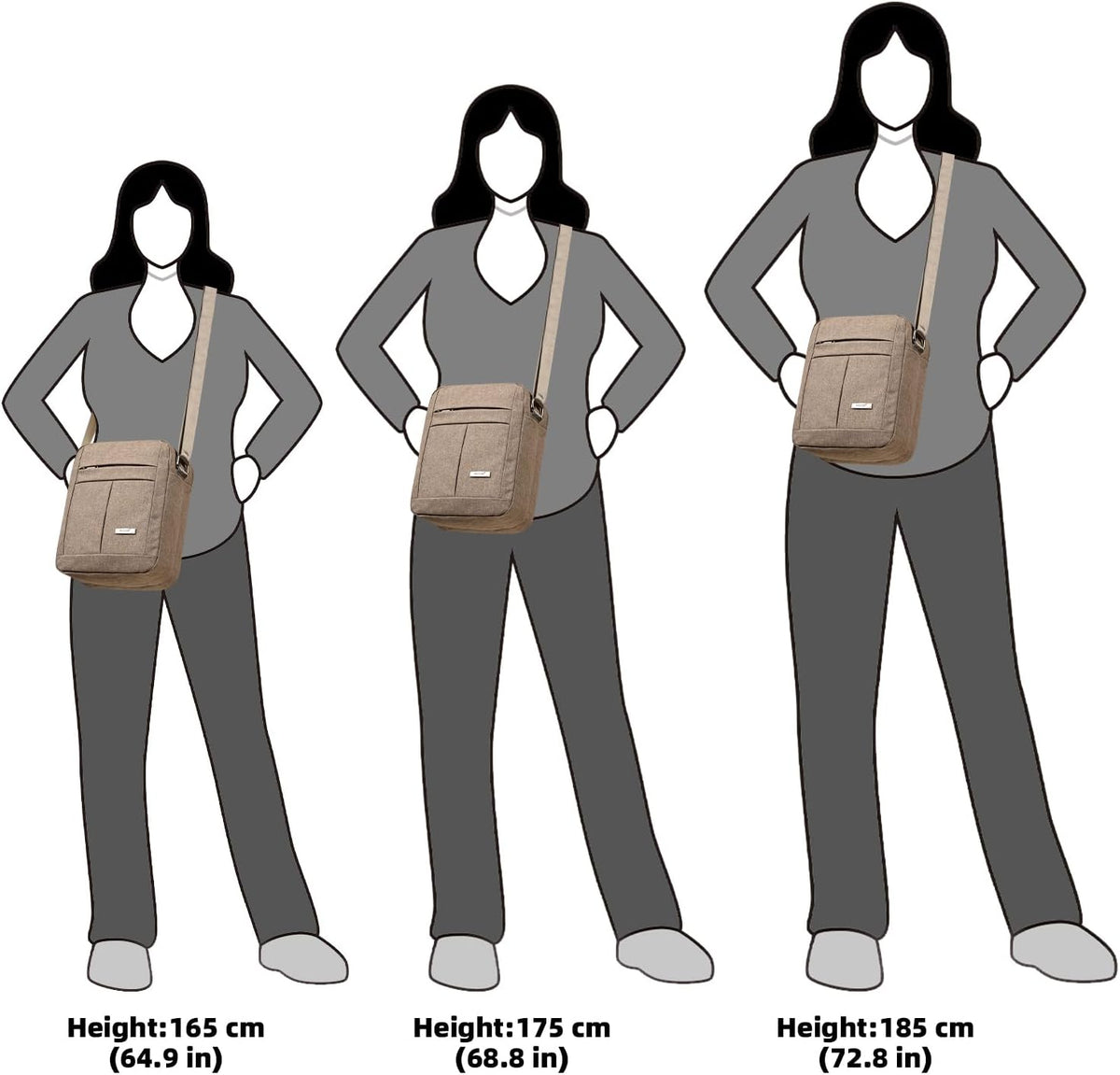 Men's Messenger Bag - Crossbody Shoulder Bags Travel Bag Man Purse Casual Sling Pack for Work Business