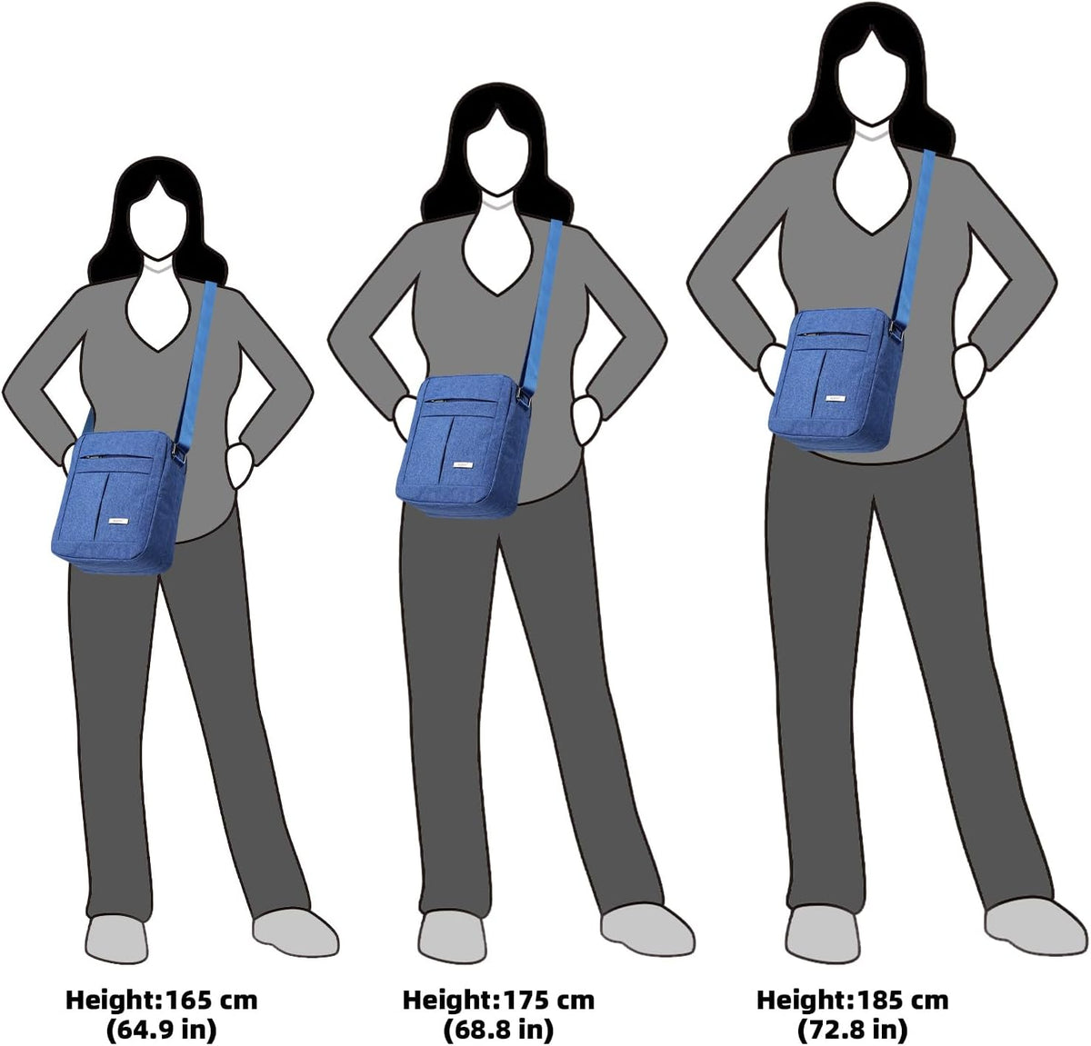 Men's Messenger Bag - Crossbody Shoulder Bags Travel Bag Man Purse Casual Sling Pack for Work Business