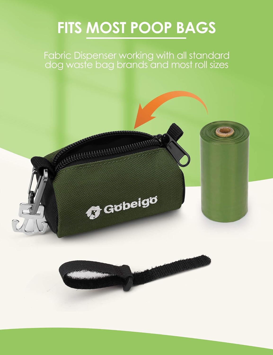 Dog Poop Bag Holder with Used Bag Carrier(Black)
