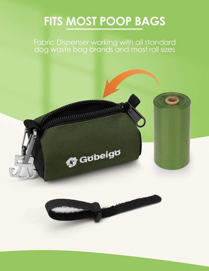 Dog Poop Bag Holder with Used Bag Carrier(Black)