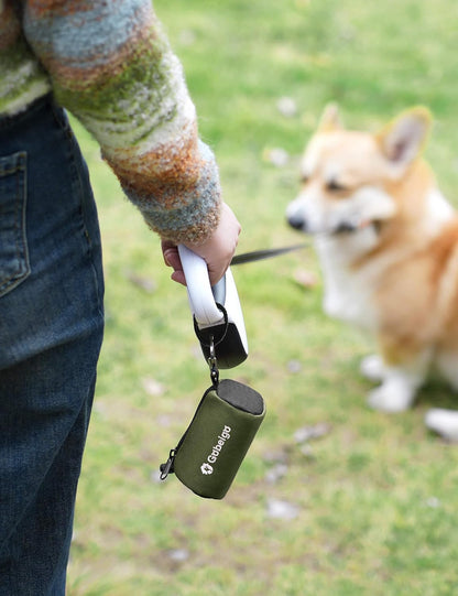 Dog Poop Bag Holder with Used Bag Carrier(Black)