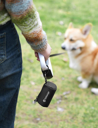 Dog Poop Bag Holder with Used Bag Carrier(Black)