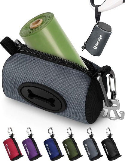 Dog Poop Bag Holder with Used Bag Carrier(Black)