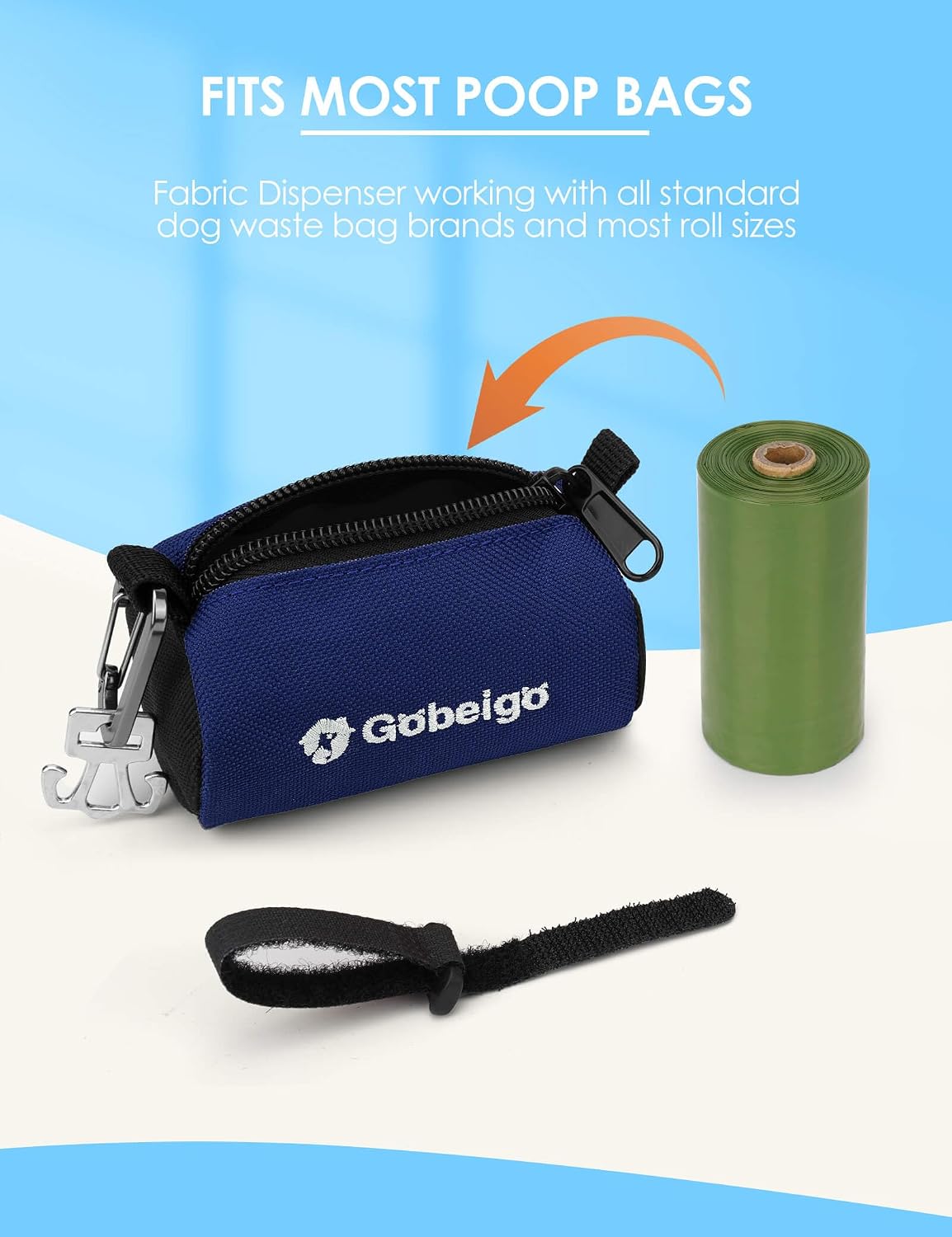 Dog Poop Bag Holder with Used Bag Carrier(Black)
