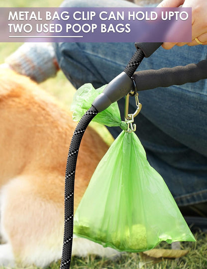 Dog Poop Bag Holder with Used Bag Carrier(Black)