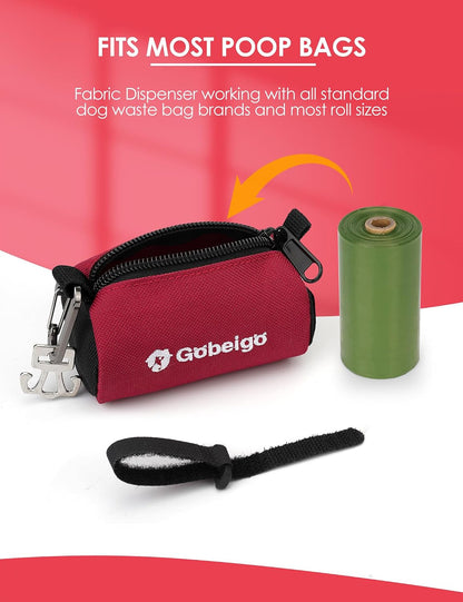 Dog Poop Bag Holder with Used Bag Carrier(Black)
