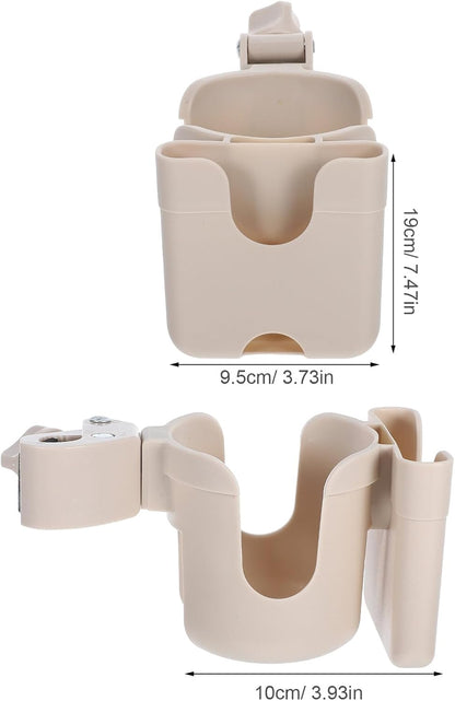 Stroller Cup Holder with Phone Holder, Bottle Organizer Rack