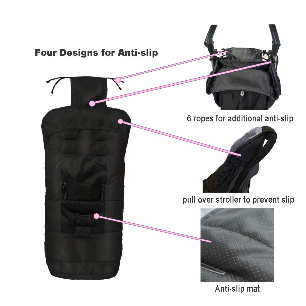 Go 3-Seasons Water Repellent Stroller Footmuff, Baby Cozy Toe Pushchair Sleeping Bag Toddler,Winter Outdoor Tour Stroller Bunting Bag