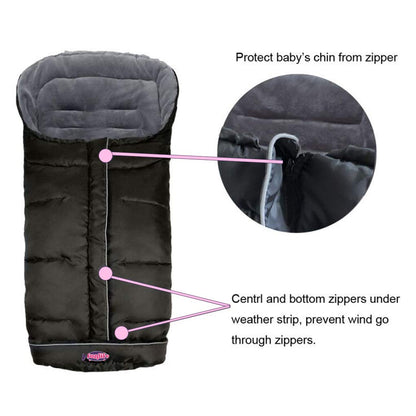 Go 3-Seasons Water Repellent Stroller Footmuff, Baby Cozy Toe Pushchair Sleeping Bag Toddler,Winter Outdoor Tour Stroller Bunting Bag