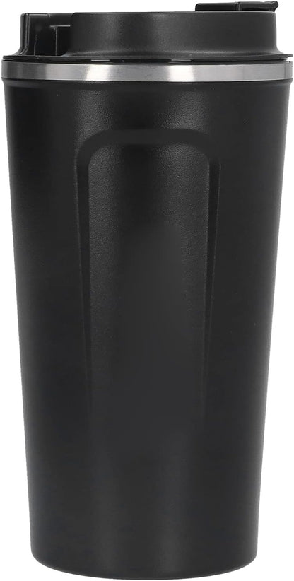 510ml Coffee Mug, Double Wall Stainless Steel Travel Cup with Spill Proof Flip Lid, for Car Office Camping Hiking Outdoor Activities