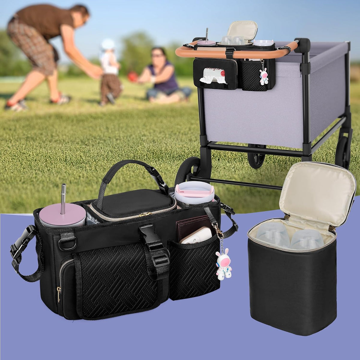 Parent Console Stroller Organizer, Wagon Stroller Caddy Organizer