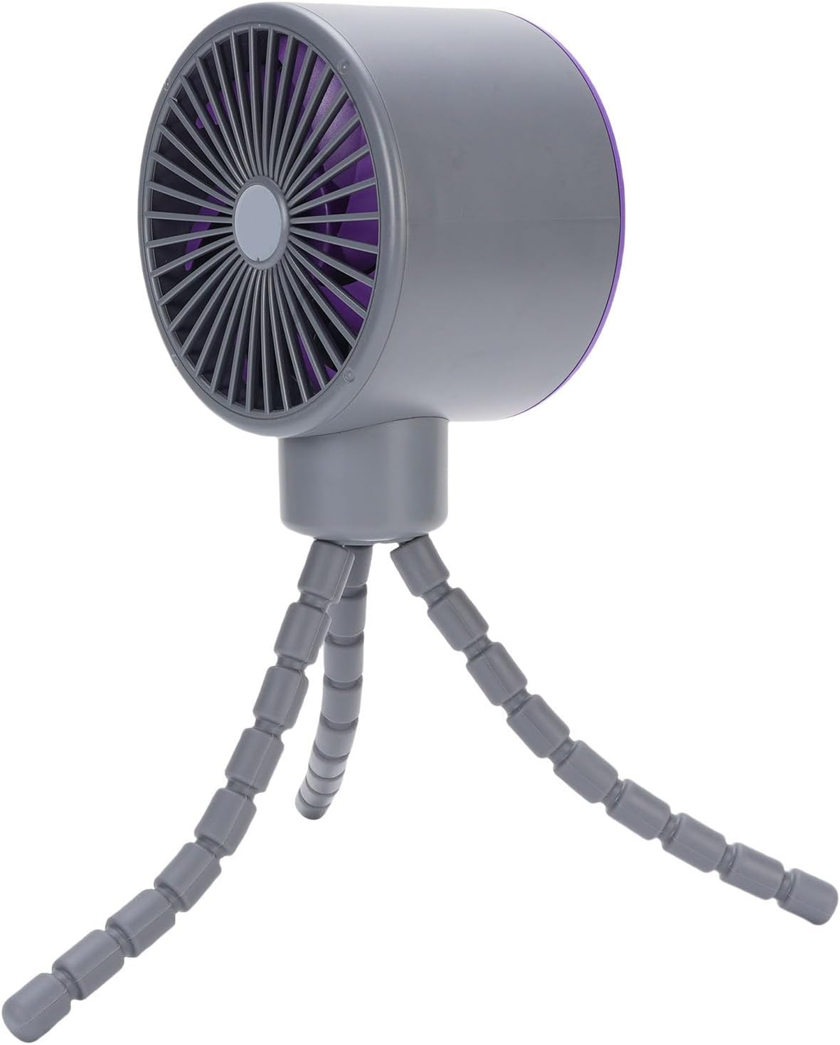Stroller Fan, Plastic Tripod Clip On Fan with 4000mAh Battery, Flexible Legs, Portable Mini for Stroller Car Seat Crib Bike Travel (Grey)