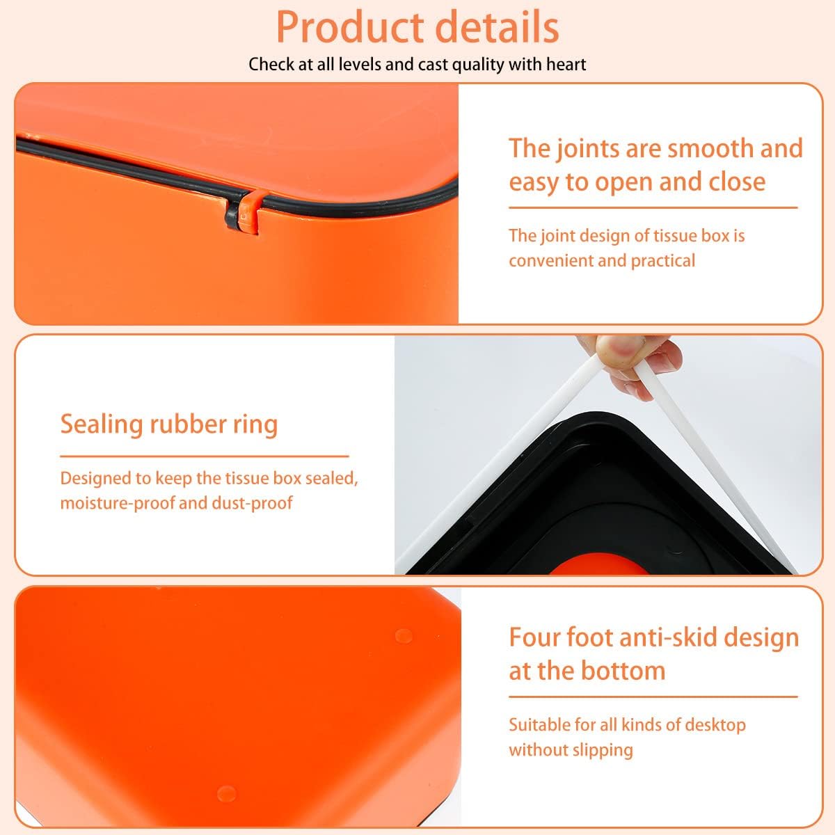 Wipes Dispenser Baby Wipe Holder, Dustproof Refillable Wipe Container Large Capacity Tissues Wipes Case with Moisture Seal Secure Lids Keeps Wipes Fresh for Home Office Bathroom (Dark Blue)